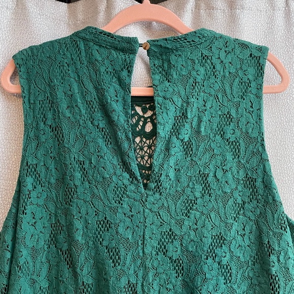 Torrid Green Lace Hi Neck Trapeze Dress 6X - Picture 3 of 9